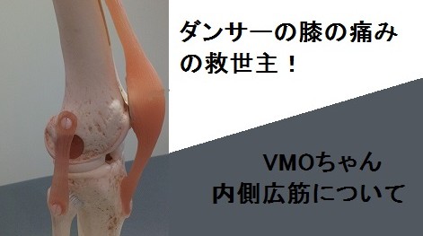 Read more about the article ダンサーの膝の痛みの救世主　VMOちゃん　内側広筋について