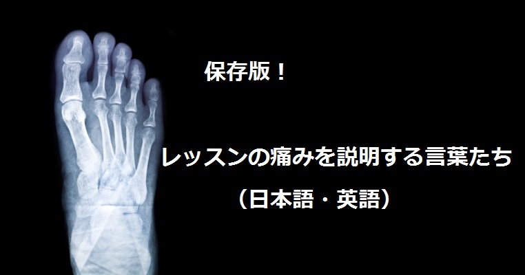 Read more about the article 保存版　レッスンの痛みを説明する言葉たち（日本語・英語）